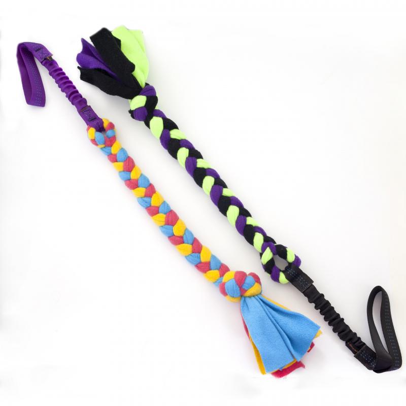 Tug-E-Nuff Bungee Handled Fleece Tug