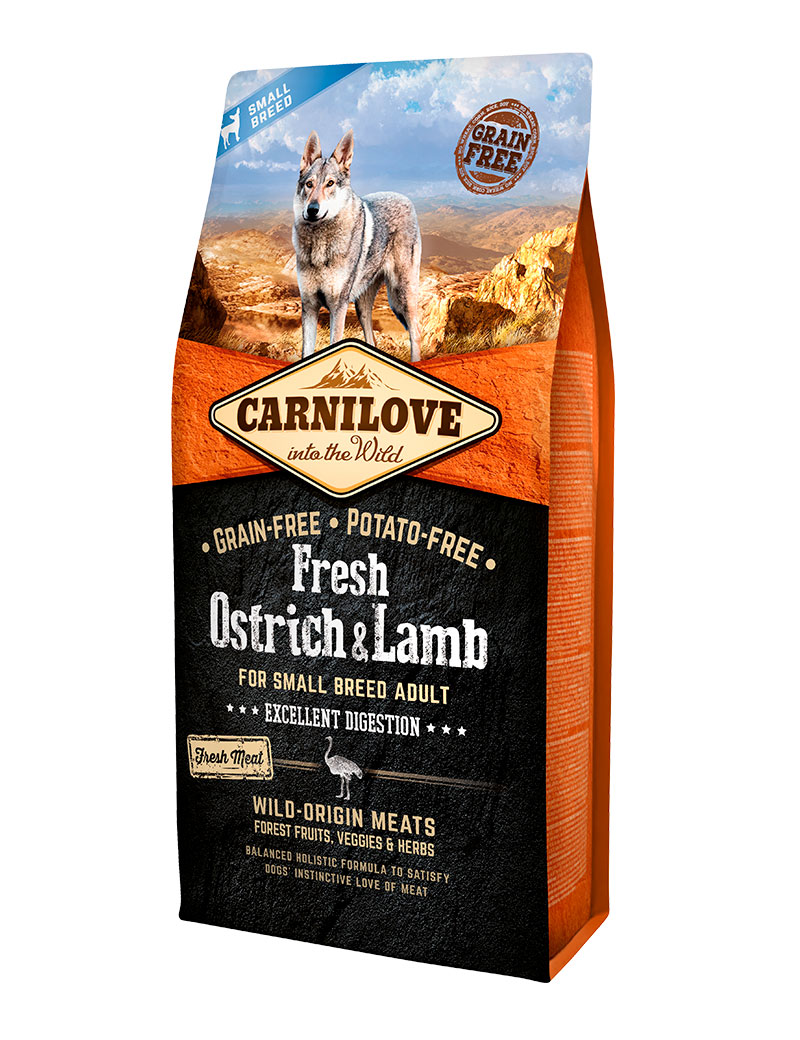 Carnilove Dog Fresh Ostrich & Lamb Small Breed Adult