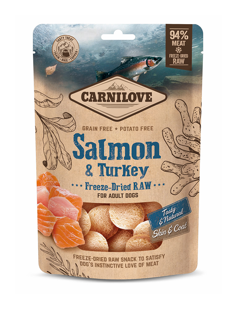 Carnilove FreezeDried Raw Snacks Salmon & Turkey 60 g