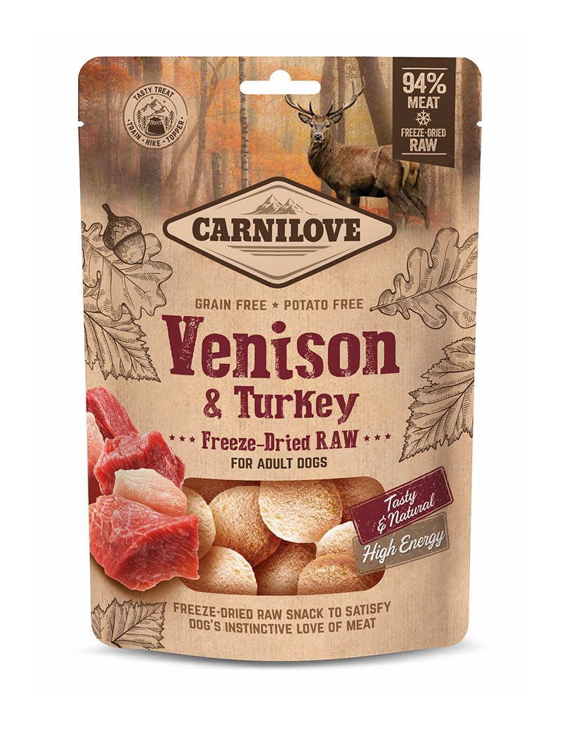 Carnilove FreezeDried Raw Snacks Venison & Turkey 60 g