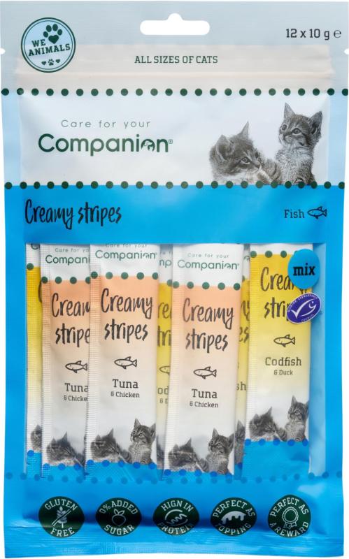 Companion Cat Creamy Snacks mix, 12x10 g