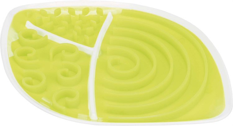 Lick'n'Snack platta, lövformad, TPR/PP, 28 x 21 cm