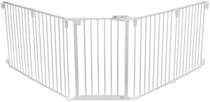 Grind metall, 5 sektioner med dörr, 62,5-300x76,5 cm