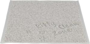 Kattlådematta, PVC, 37x45 cm, ljusgrå