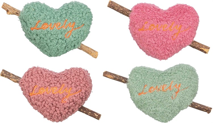 Matatabihjärta, plysch, 12 cm, blandade