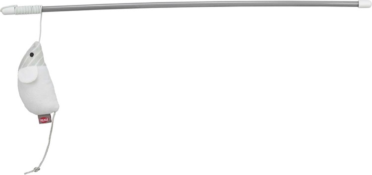 Kattvippa med mus, plast/plysch, 46 cm