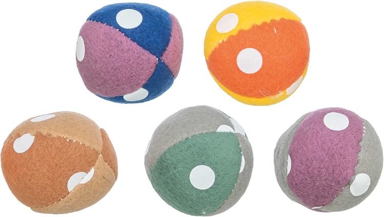 Boll plysch ø 4.5 cm, blandade