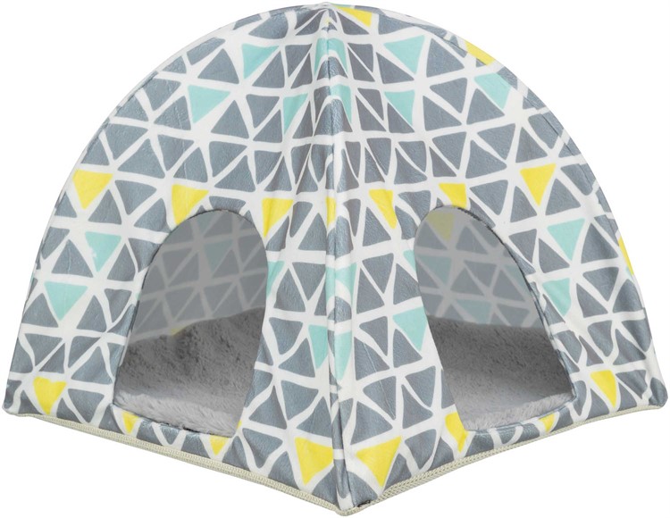 Sunny tält, marsvin/dvärgkanin, 37 x 35 x 37 cm, multifärgad/grå