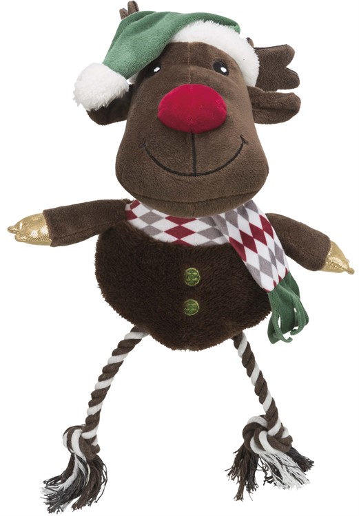 Xmas reindeer, plush/cotton, 49 cm