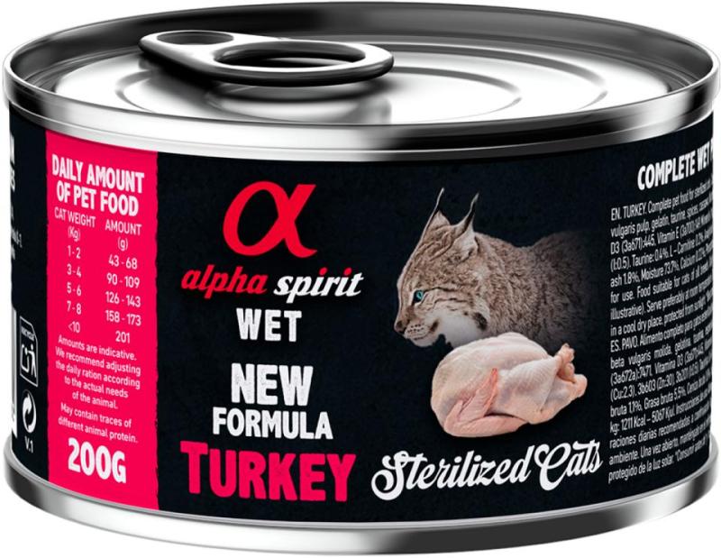 alpha spirit CAT Turkey Sterilized 200 g