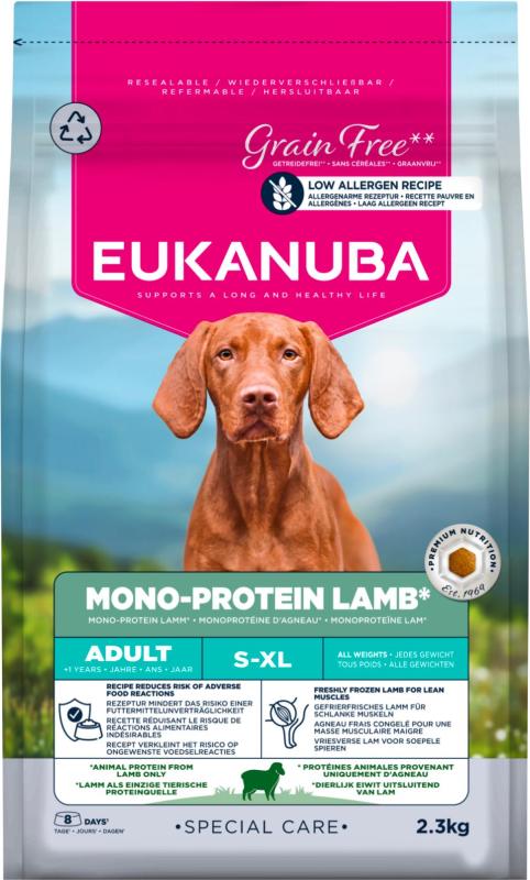 Eukanuba Special Care Adult All Breeds Mono-Protein Lamm 2,3 kg