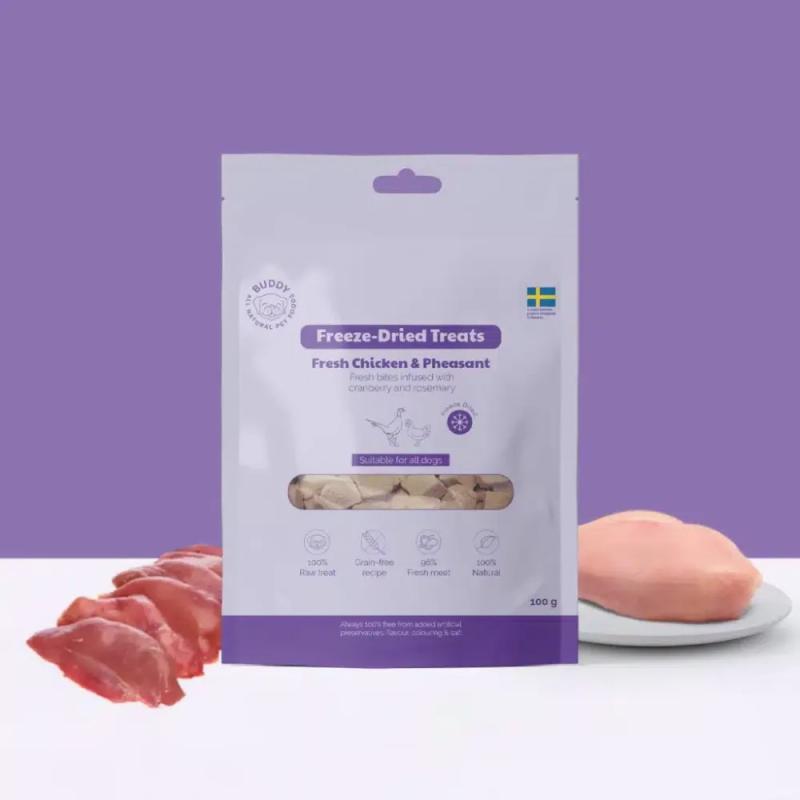 Buddy FD Treats Singles Raw Chicken & Pheasant 100g