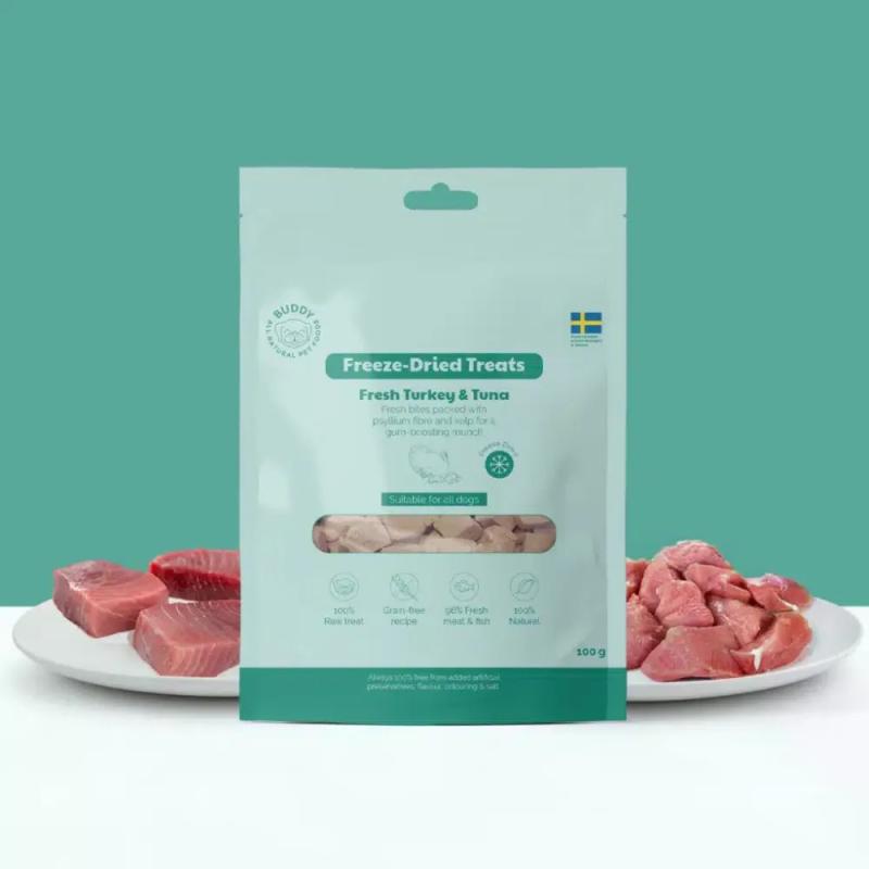 Buddy FD Treats Singles Raw Turkey & Tuna 100 g