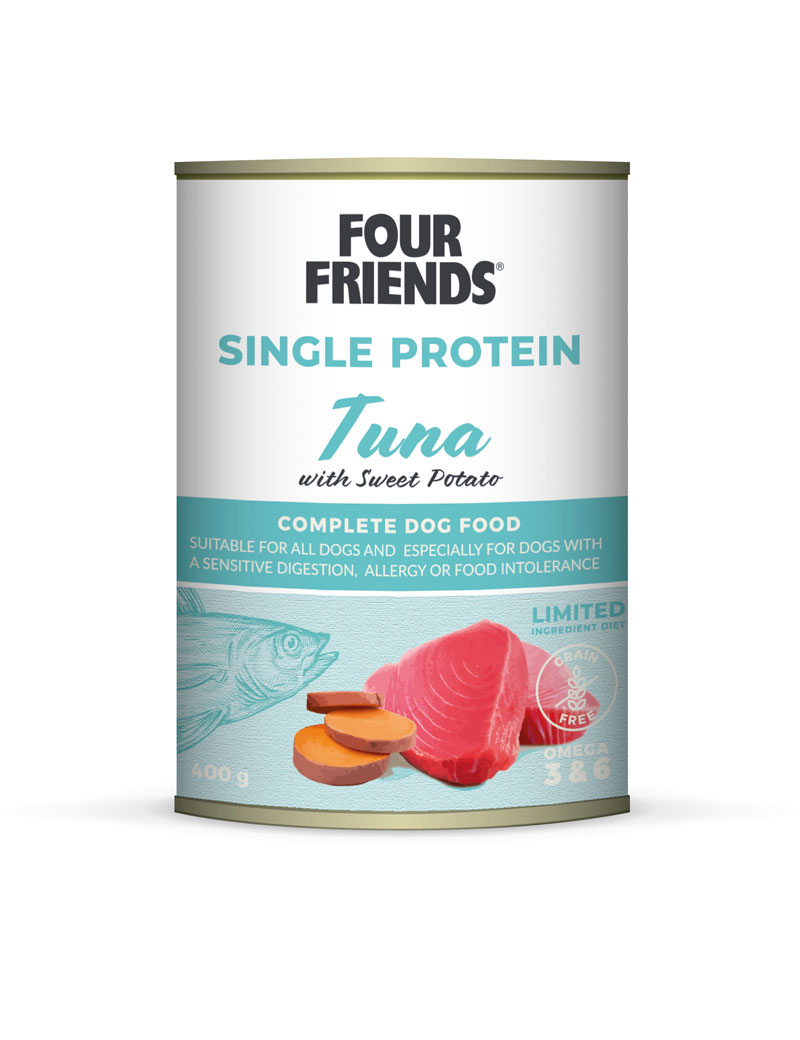 Four Friends Dog Single Protein Tuna & SweetPotato 400 g