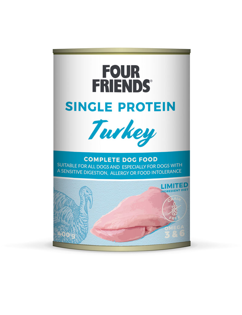 Four Friends Dog Single Protein Turkey 400 g