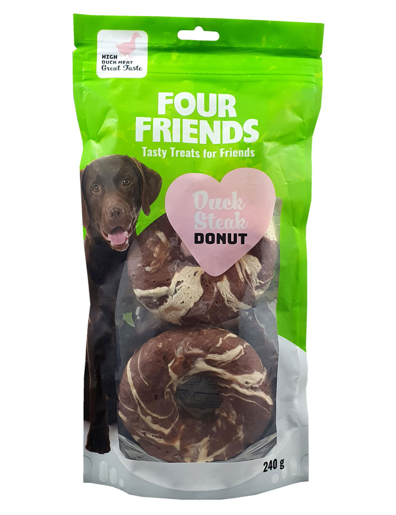 Four Friends Dog Duck Steak Donut 2-pack
