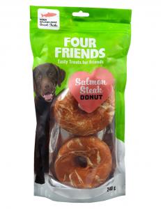 Four Friends Dog Salmon Steak Donut 2-pack