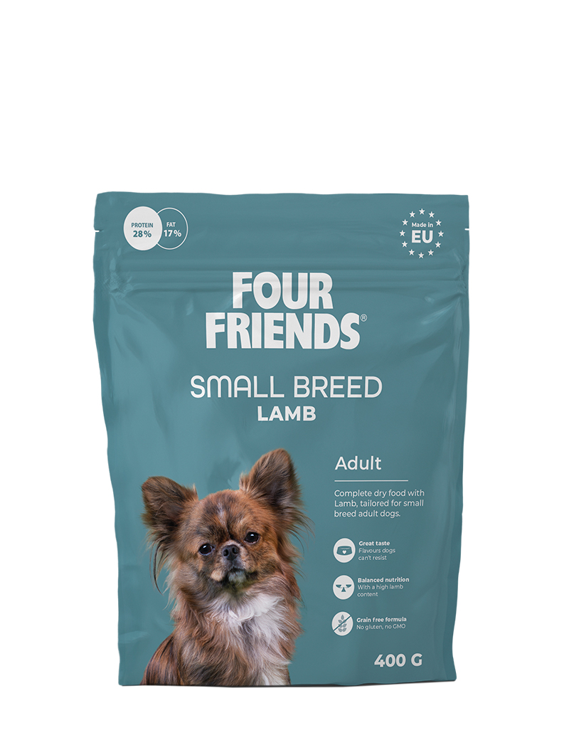 FourFriends Dog Adult Small Breed Lamb 400 g