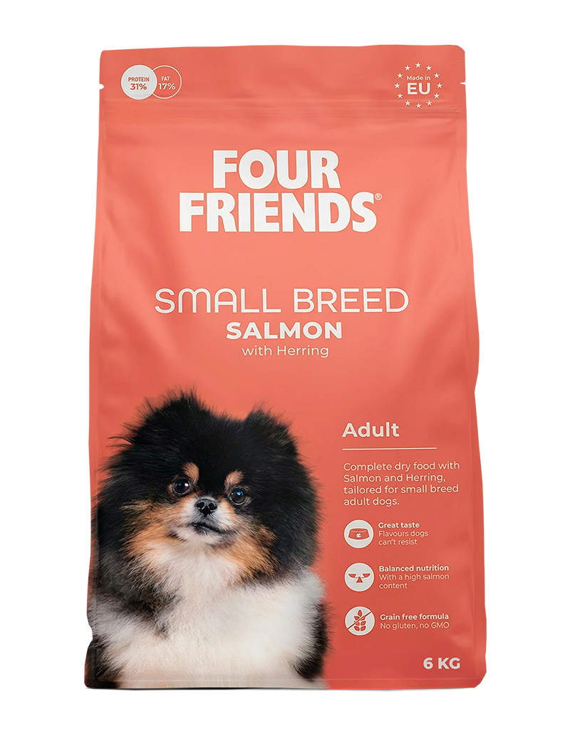 FourFriends Dog Adult Small Breed Salmon 6 kg