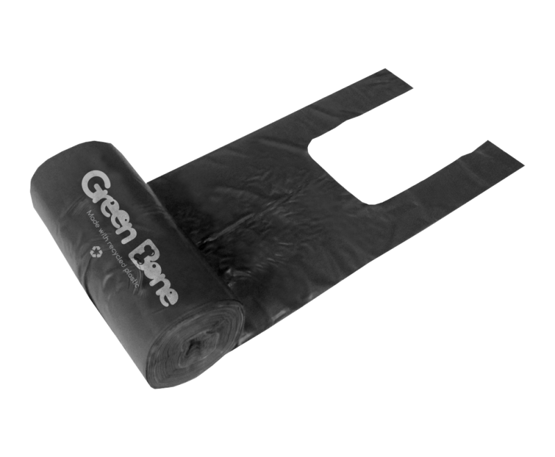 Bajspåsar Green Bone svart knythandtag 70 st/rulle