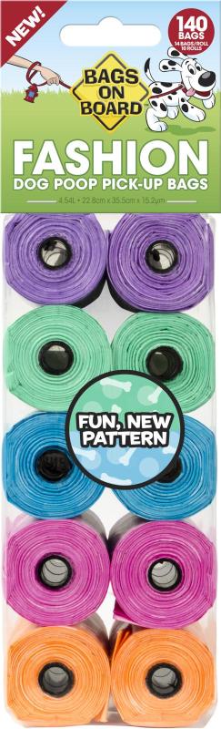 Bags On Board bajspåsar, Fashion 10x14 st