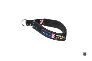 Gustaf & Evita halvstryp svart ros/svart skinn