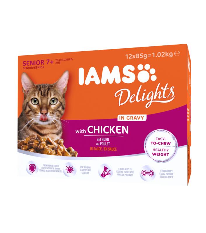 Iams Delights in gravy Multipack Senior 12x85 g