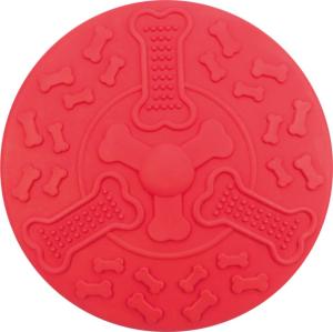 Frisbee naturgummi 18 cm. röd