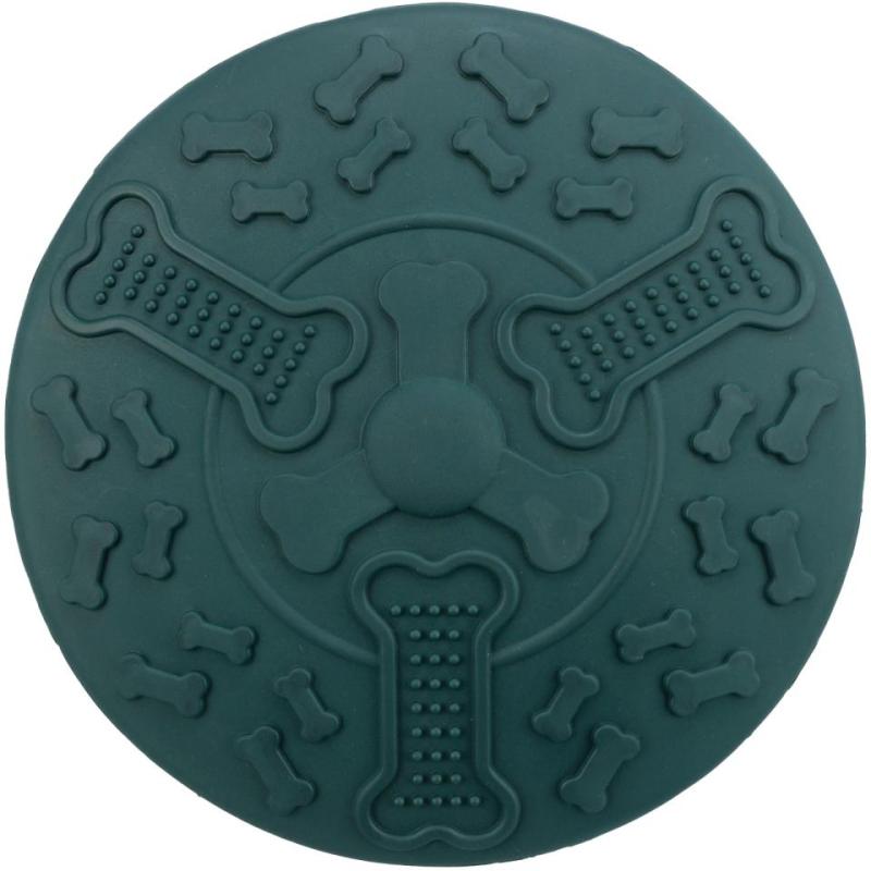 Frisbee naturgummi 22 cm. petrol