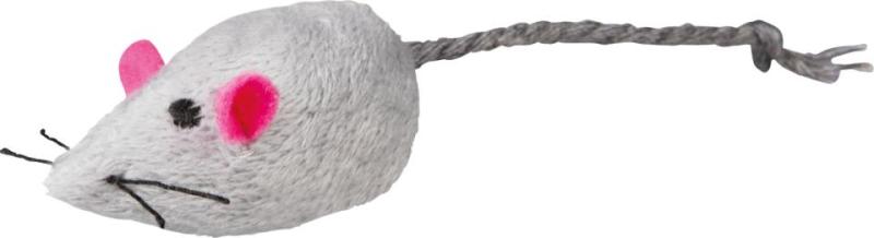 Plyschmus med catnip/bjällra 5 cm