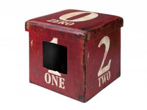 Sov/leklåda Homecollection D&D Ottoman röd 38x38x38 cm