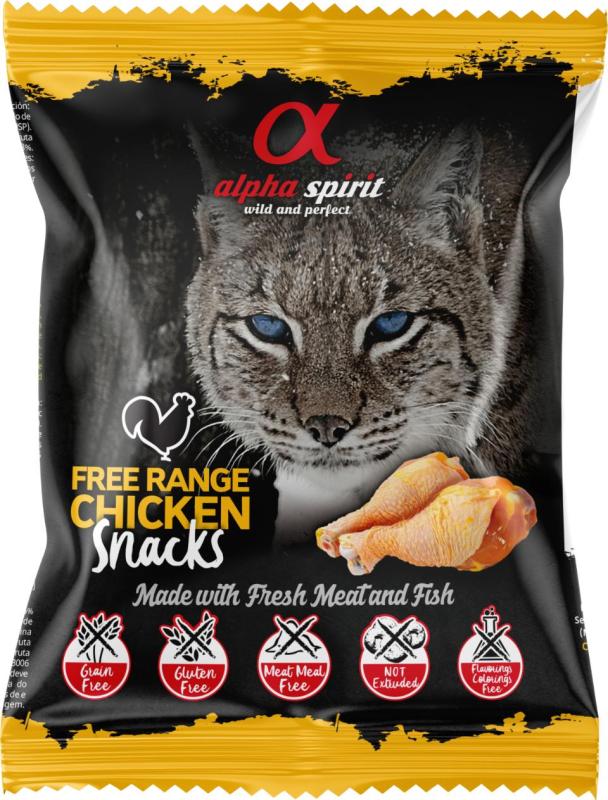 alpha spirit CAT free range chicken snack 50 g