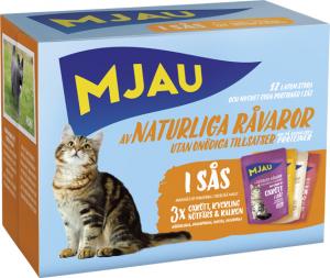 Mjau kött i sås multipack 12x85g