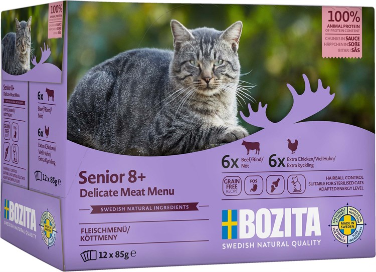 Bozita katt senior sås Multibox 12x85g