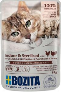 Bozita Indoor & Sterilised Kyckling & Kalkon i sås 85 g