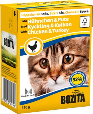 Bozita Bitar i Sås Kyckling & Kalkon 370 g