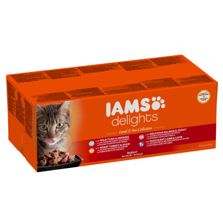 Iams Delights in jelly Multipack Land & Sea 48x85 g