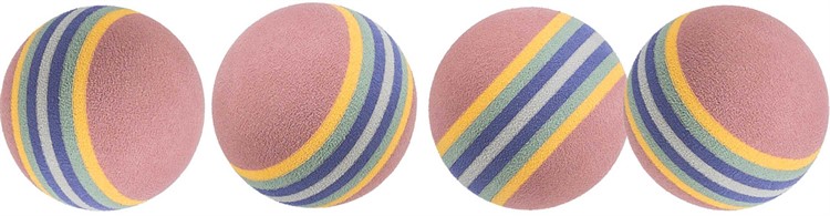 Kattleksak Regnbågsbollar 4-pack 3,5 cm