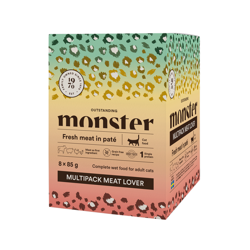Monster Cat pouches multipack Meat Lover 8 x 85 g