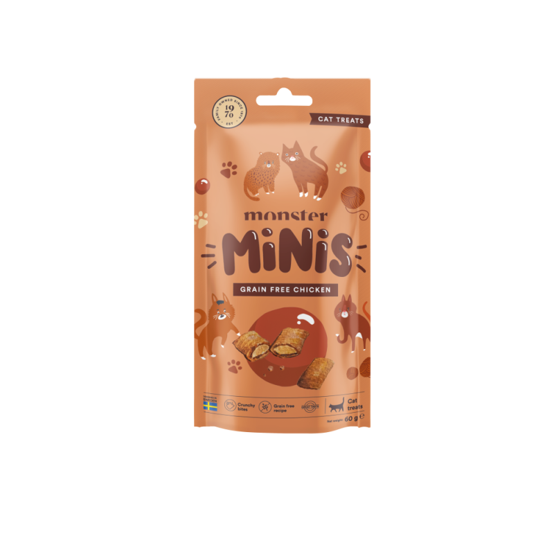 Monster Cat Minis Treats GrainFree Chicken 60 g