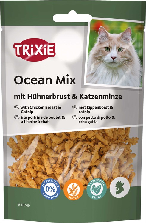 Ocean mix med kycklingbröst & kattmynta 50 g