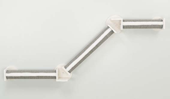 Vägg-set 2, 195x78 cm, vit/grå