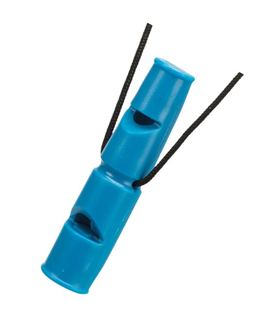 Visselpipa 2-tons, plast 7,5 cm, mixade färger