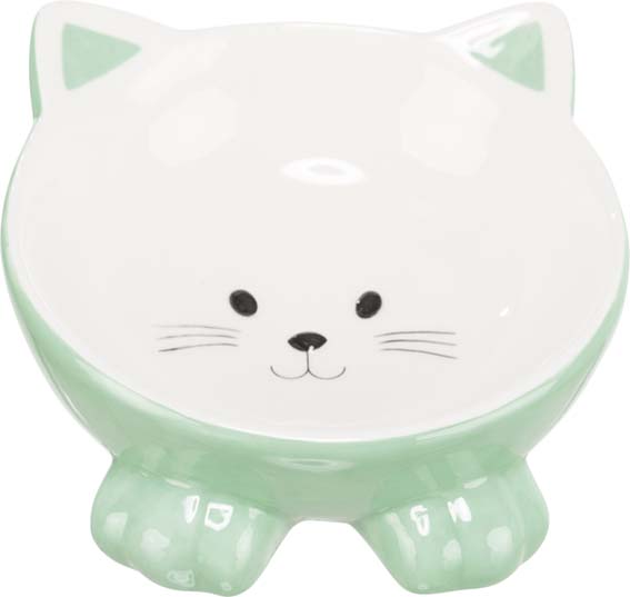 Keramikskål kattform, 0,15 l/ø 14 cm, mixade färger
