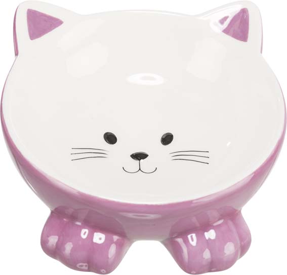 Keramikskål kattform, 0,15 l/ø 14 cm, mixade färger