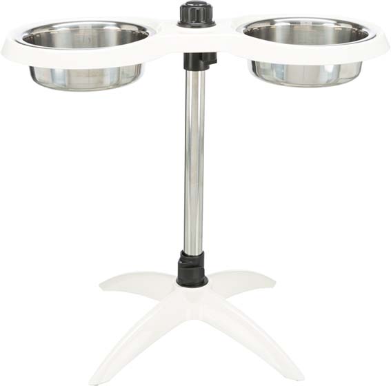 Matbar justerbar, melamin/rostfri, 2x1,6 l/ 21 cm, vit