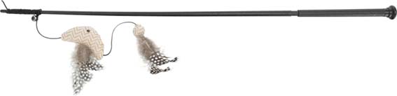 Kattvippa XXL med fisk, plast/tyg, catnip, 65 cm