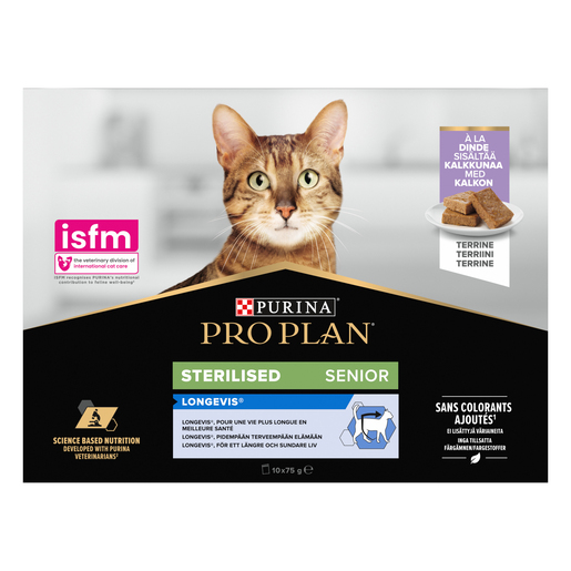 Purina Pro Plan Cat wet Sterilised 7+ Turkey 10x85 g