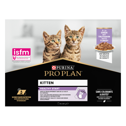 Purina Pro Plan Cat wet Kitten Turkey 10x85 g