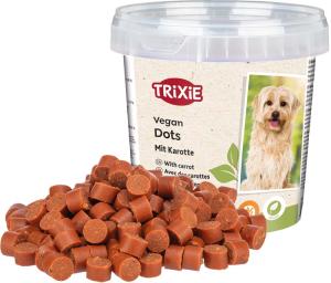 Vegan Soft Snack Dots med morot, 200 g plasthink